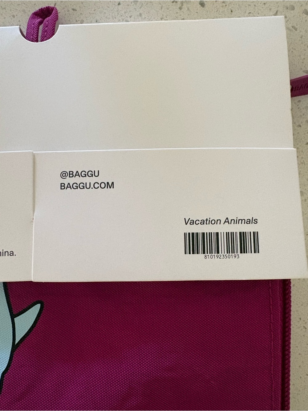 Baggu Flat Pouch Set - Vacation Animals - Picture 2 of 2